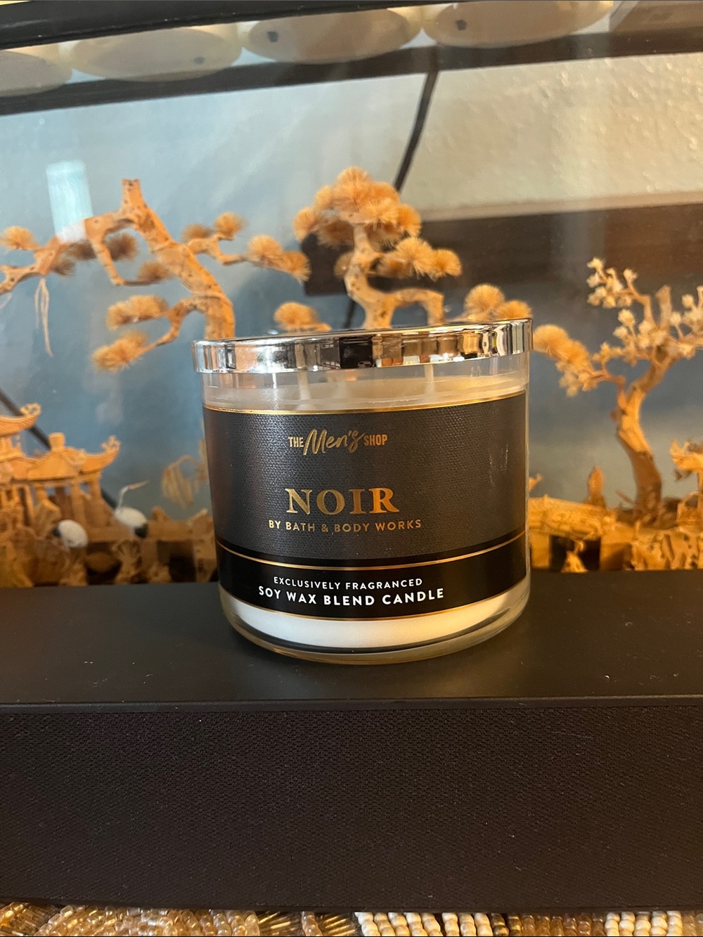 Bath & Body Works Noir Candle - Black & Silver